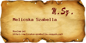 Melicska Szabella névjegykártya